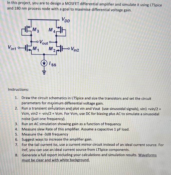 Solved In this project, you are to design a MOSFET
