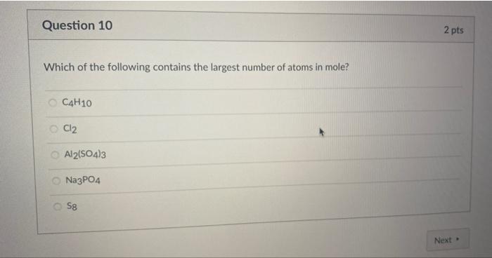 Solved Question 9 2 pts Which one of the following is not | Chegg.com