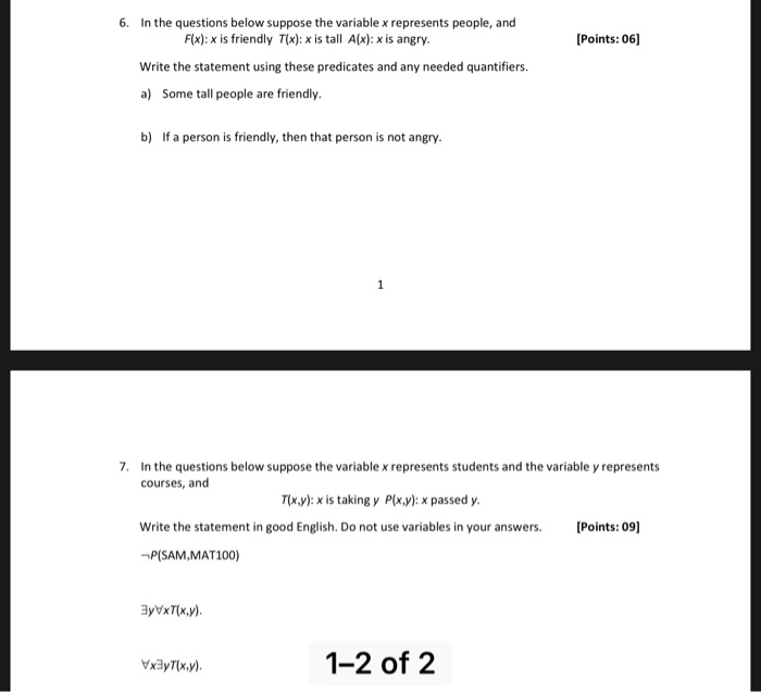 Solved Discrete Mathematics Chapter-The Foundation (Logic | Chegg.com