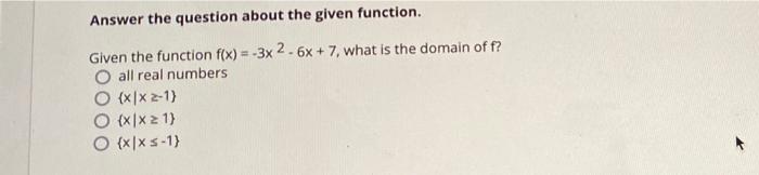 Solved Answer the question about the given function Given Chegg com