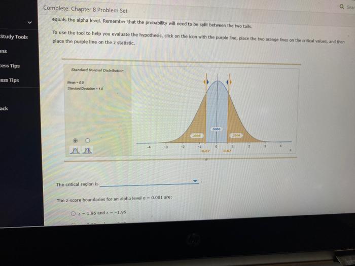 Solved 4. Alpha level and the critical region The aipha | Chegg.com