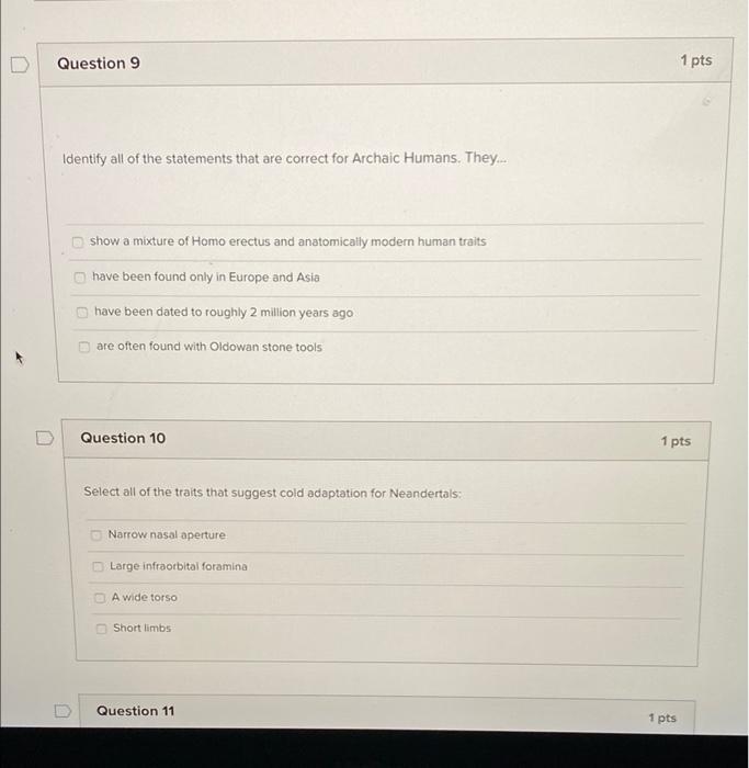 Solved Question 9 1 pts Identify all of the statements that | Chegg.com