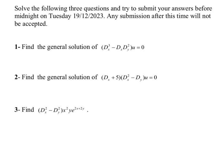 Solved Solve the following three questions and try to submit | Chegg.com