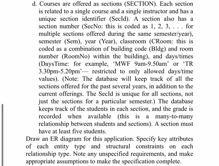 Solved Exercise 3 Consider The Following Set Of Requirements | Chegg.com