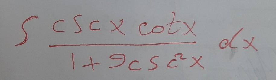 Solved scScx cotx Itacs c²x dx | Chegg.com