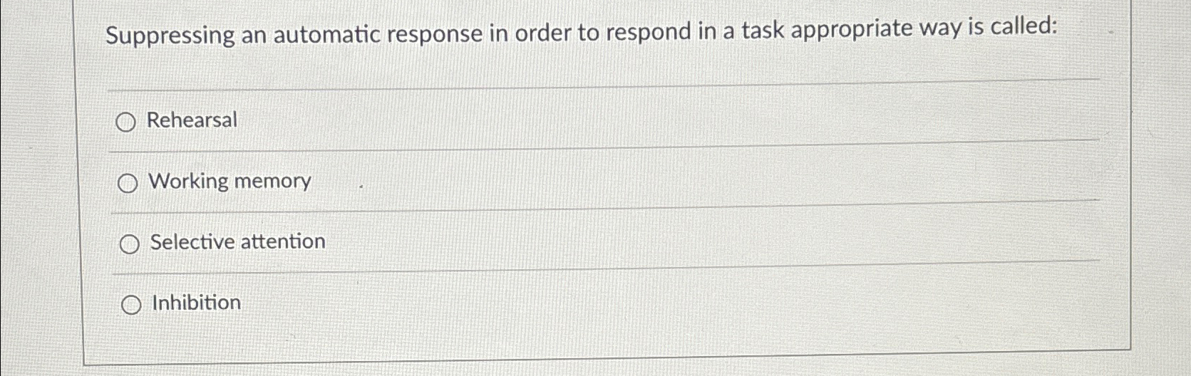 Solved Suppressing an automatic response in order to respond | Chegg.com