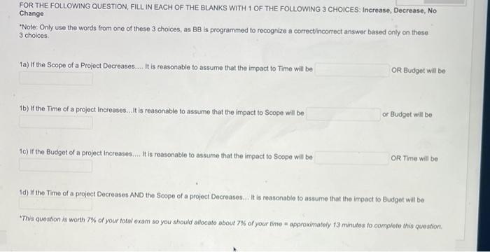 Solved FOR THE FOLLOWING QUESTION, FILL IN EACH OF THE | Chegg.com