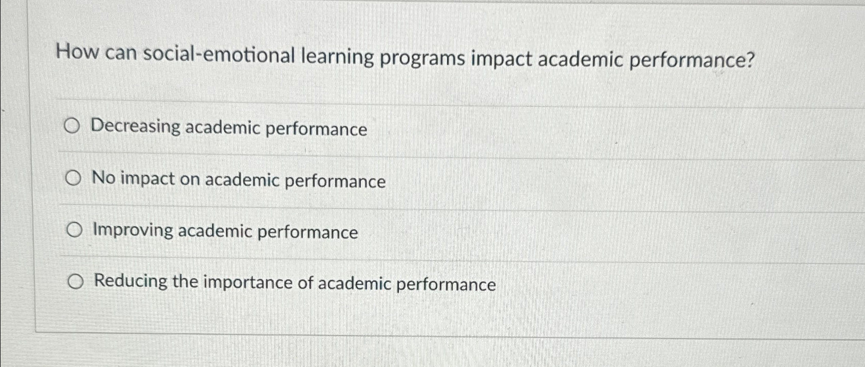 Solved How can social-emotional learning programs impact | Chegg.com