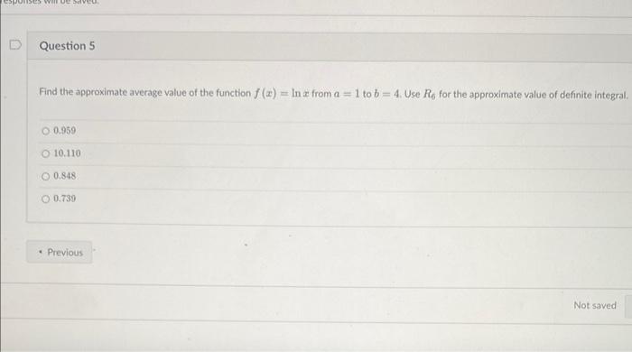 Solved Find the approximate average value of the function | Chegg.com