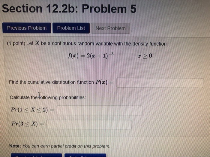 Solved Section 12.2b: Problem 5 Previous Problem Problem | Chegg.com
