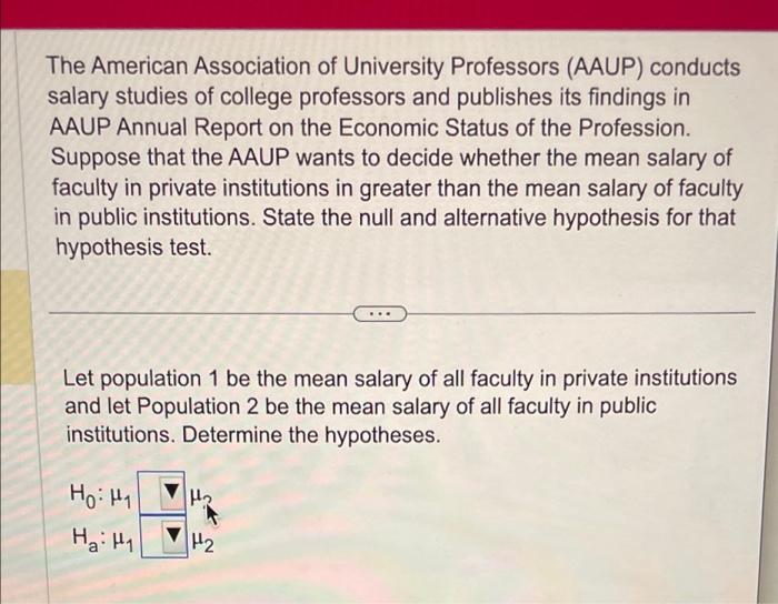 Solved The American Association of University Professors