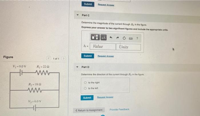 Solved Part A Determine the magnitude of the current through | Chegg.com