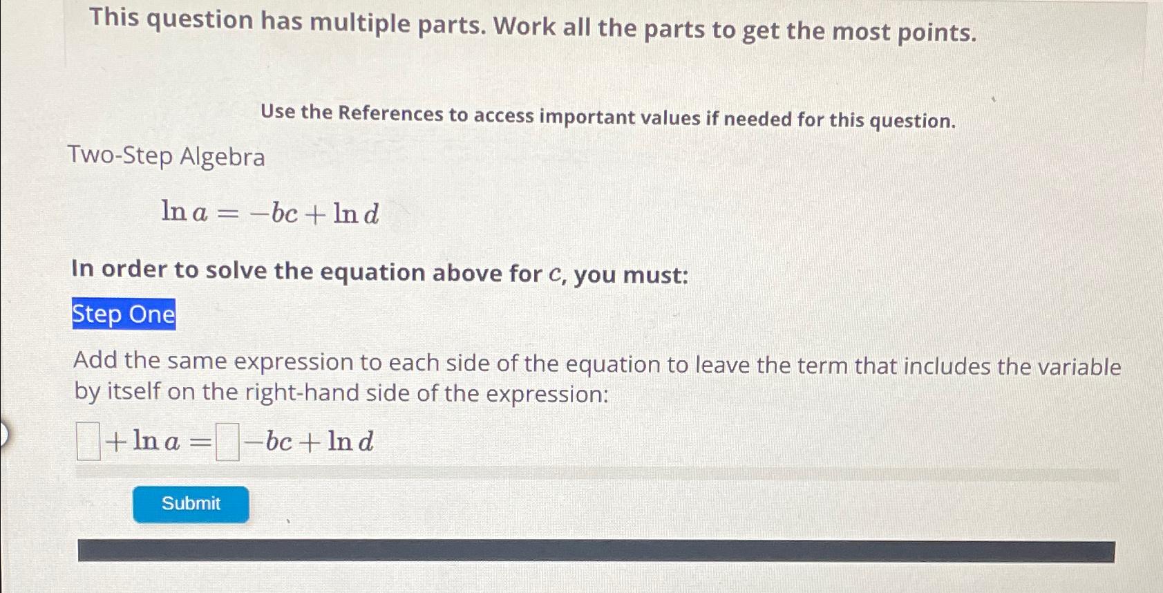 Solved This Question Has Multiple Parts Work All The Parts