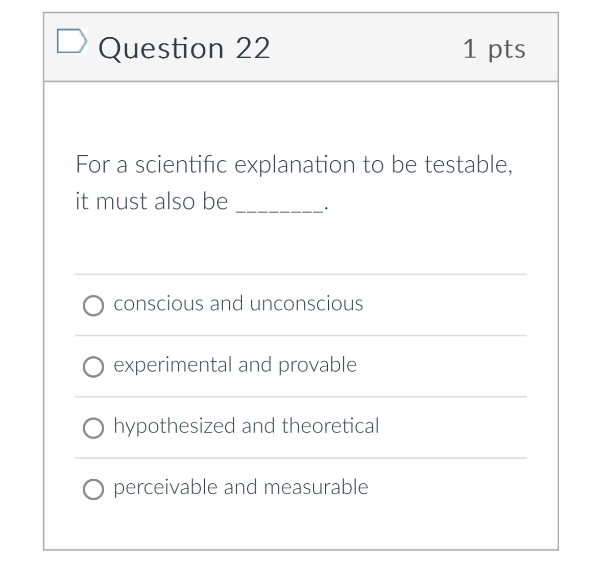 Solved Question 221 ﻿ptsFor a scientific explanation to be | Chegg.com