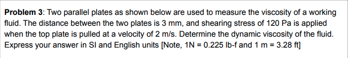 Solved Problem 3: Two parallel plates as shown below are | Chegg.com