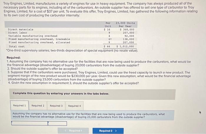 solved-troy-engines-limited-manufactures-a-variety-of-chegg