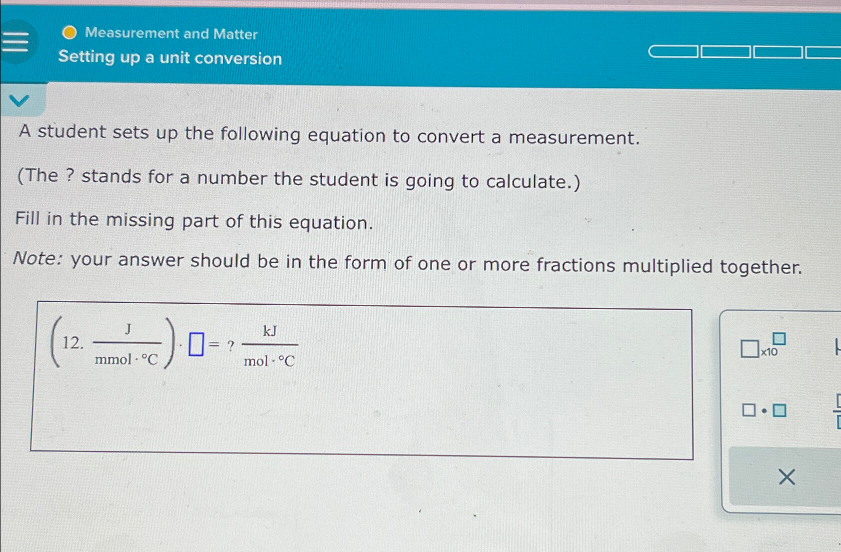 Solved Measurement and MatterSetting up a unit conversionA | Chegg.com