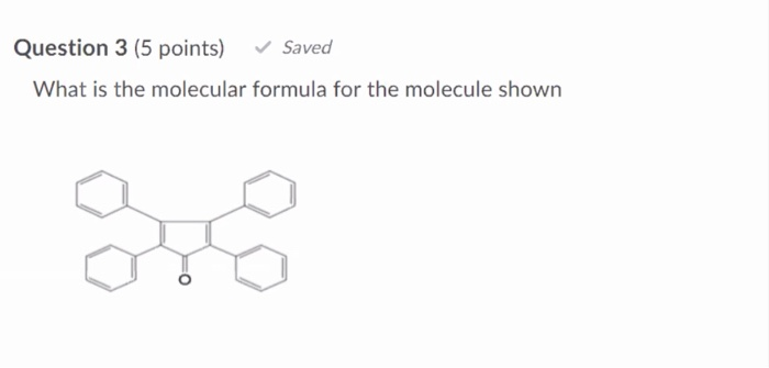 Solved Question 3 (5 Points) Saved What Is The Molecular | Chegg.com