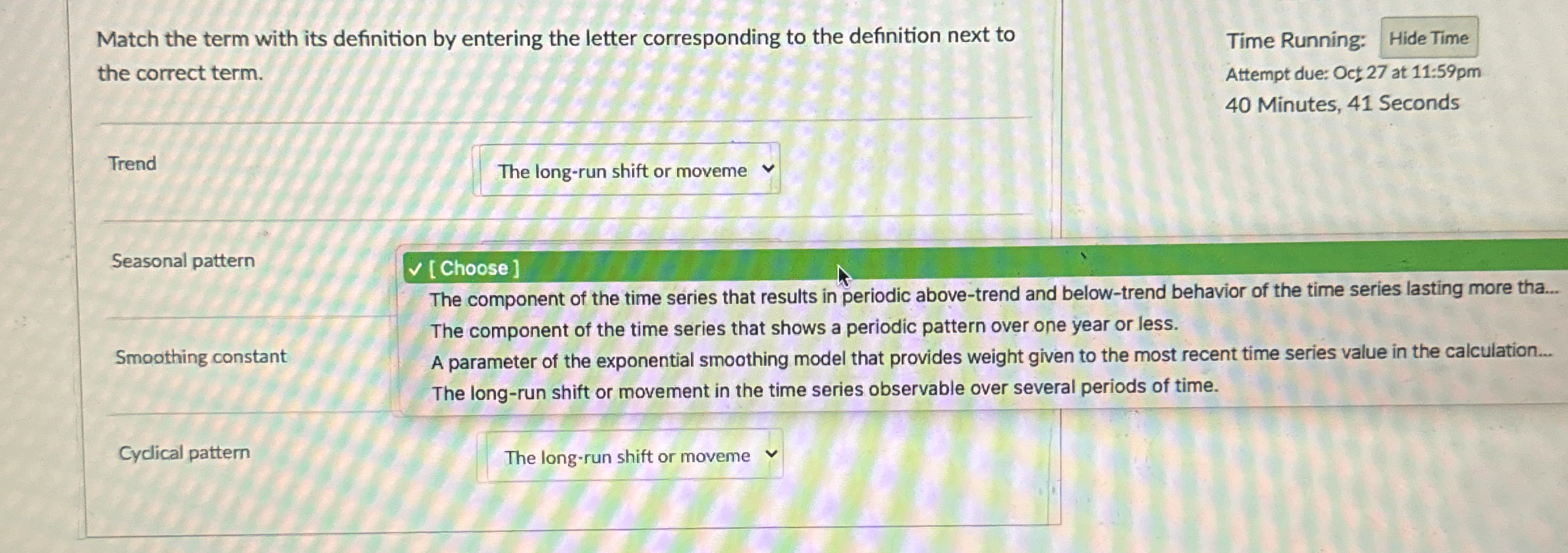 Solved Match the term with its definition by entering the | Chegg.com
