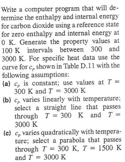 EXPRESSIONS FOR CONSTANT-PRESSURE SPECIFIC HEAT FOR | Chegg.com