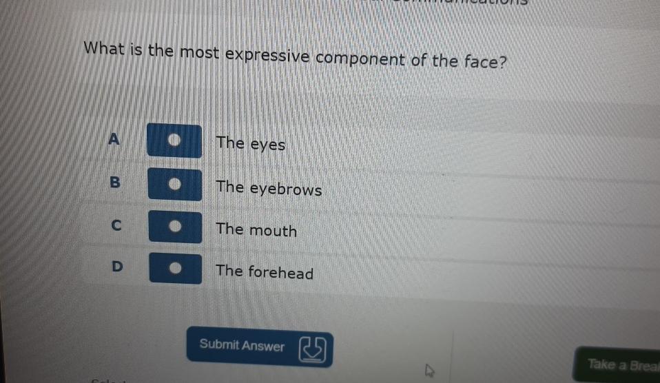 Solved What is the most expressive component of the