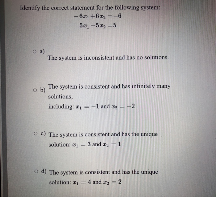 Identify The Correct Statement From The Following Solved Identify the correct statement for the following | Chegg.com