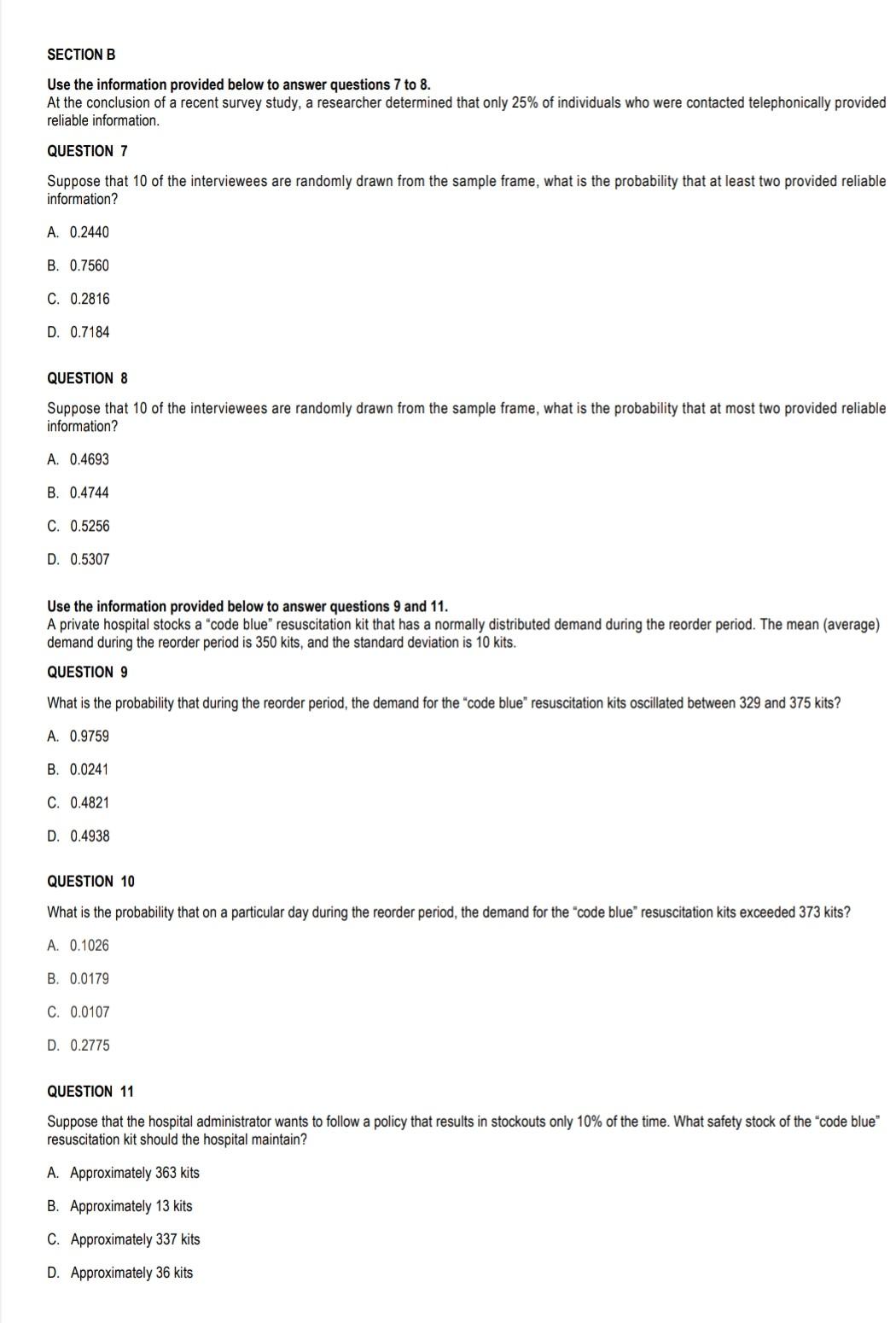 Solved SECTION B Use The Information Provided Below To | Chegg.com