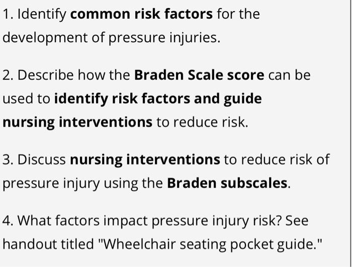 Solved 1. Identify common risk factors for the development | Chegg.com