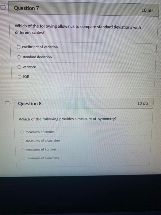 Solved D Question 9 10 pts Which of the following provides a | Chegg.com