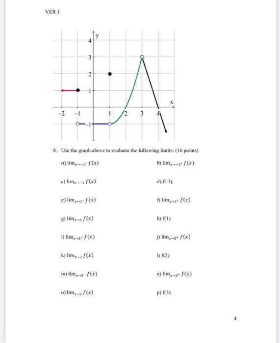 Solved Ver1 3 2 2 1 3 8 Use The Graph Above To Evalua Chegg Com