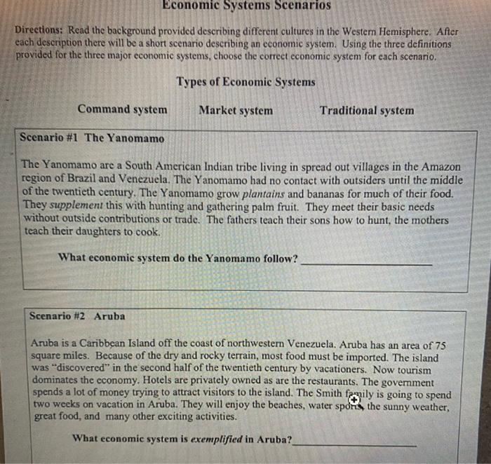 economic systems definition