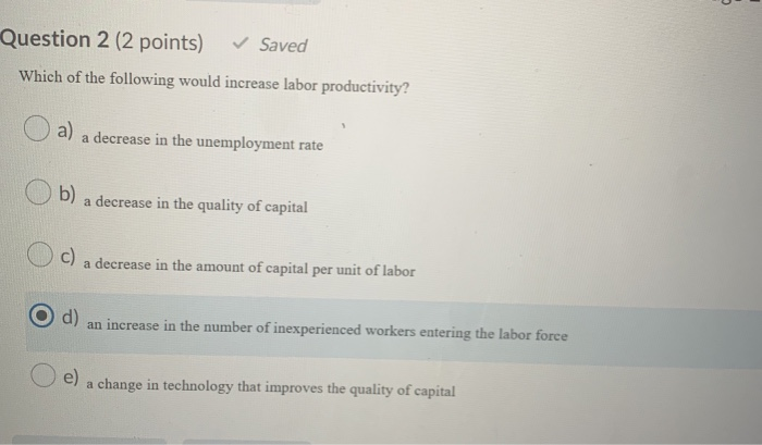 Solved Question 2 (2 points) Saved Which of the following | Chegg.com