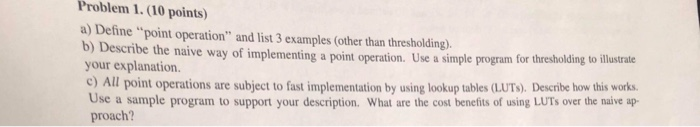 Solved Problem 1. (10 points) a) Define 