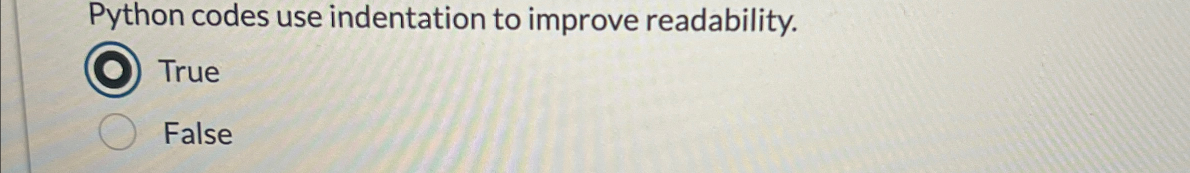 Solved Python codes use indentation to improve readability. | Chegg.com