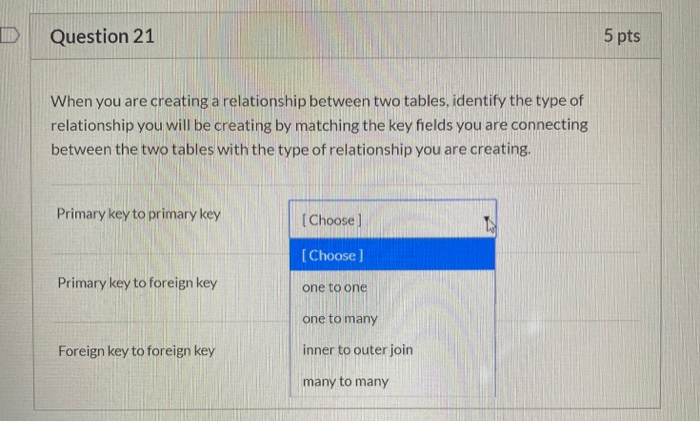 Solved Answer each question with one of the options from the | Chegg.com