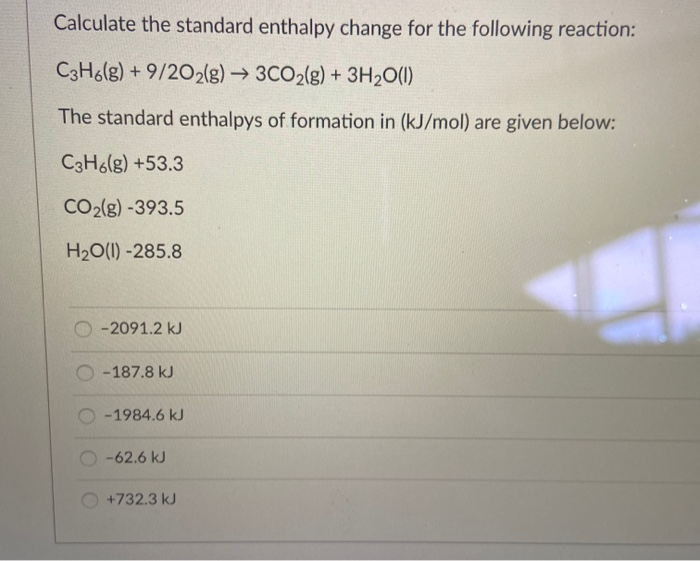 Solved Calculate The Standard Enthalpy Change For The | Chegg.com