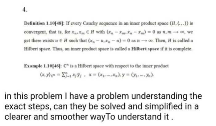Solved 4 Definition 1 10 48 If Every Cauchy Sequence In Chegg Com