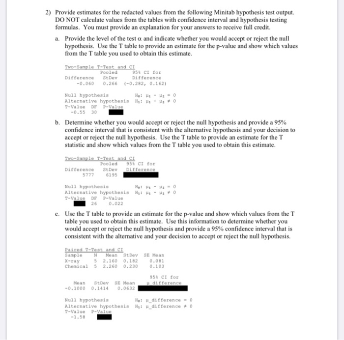 2 Provide Estimates For The Redacted Values From Chegg Com
