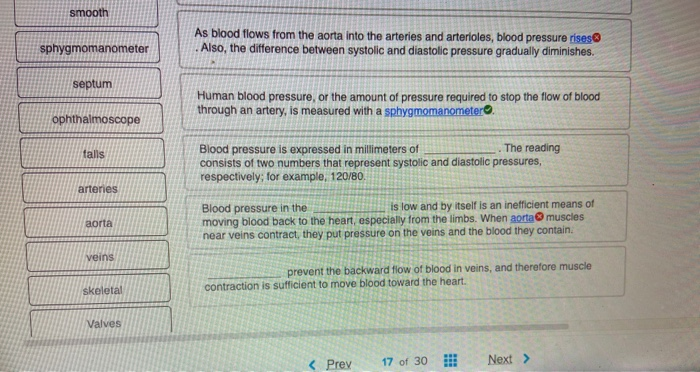 Solved Factors affecting blood pressure Complete the | Chegg.com