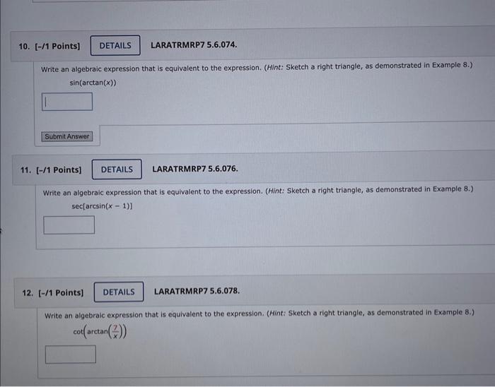 Solved Write an algebraic expression that is equivalent to | Chegg.com