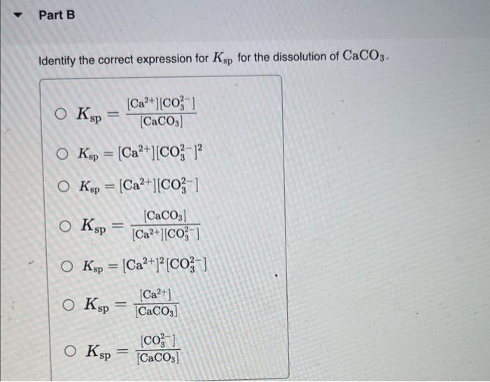 Solved Part A Enter a balanced equation for the dissolution | Chegg.com