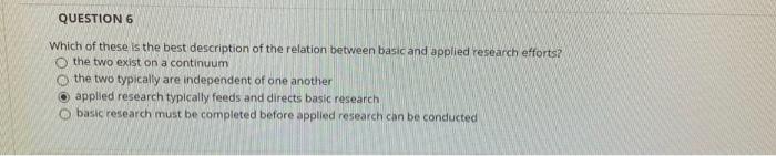 Solved QUESTION 6 Which of these is the best description of | Chegg.com