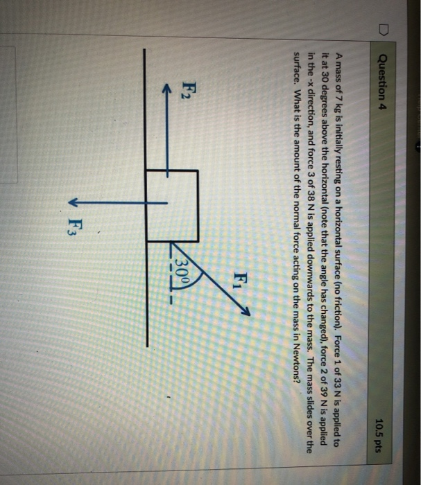 Solved Question 3 10.5 pts A mass of 10 kg is initially | Chegg.com