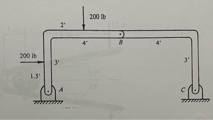 Solved Determine The Forces Supported By The Pins At A, B, | Chegg.com