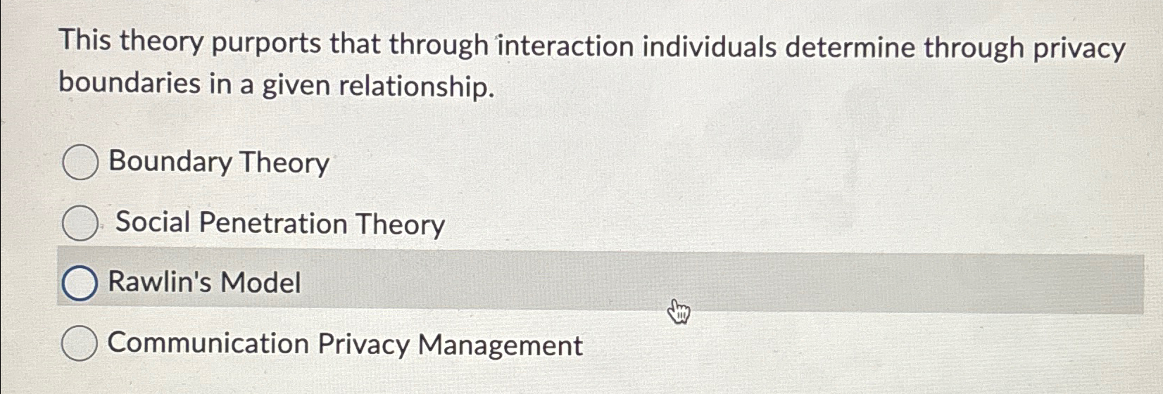 Solved This theory purports that through interaction | Chegg.com