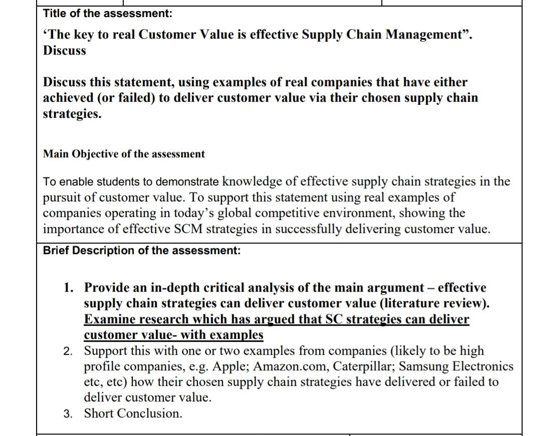 Solved Global supply chain management and Logistics the text | Chegg.com