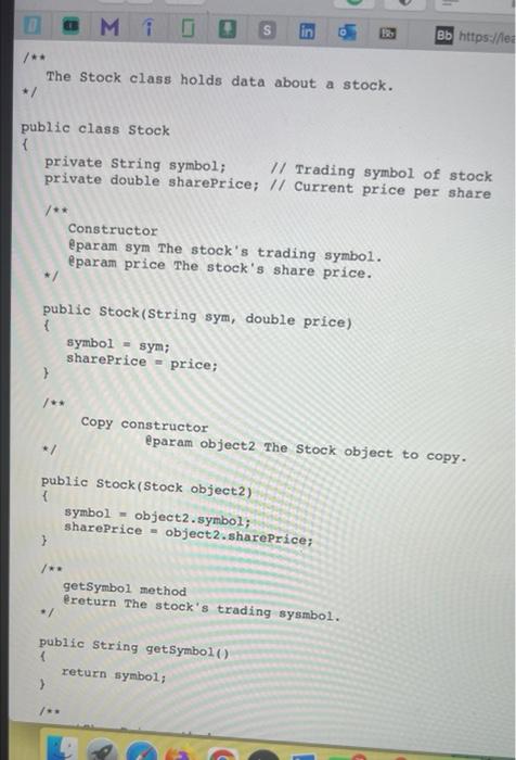 Use StockTrader.java, StockPurchase.java, and | Chegg.com