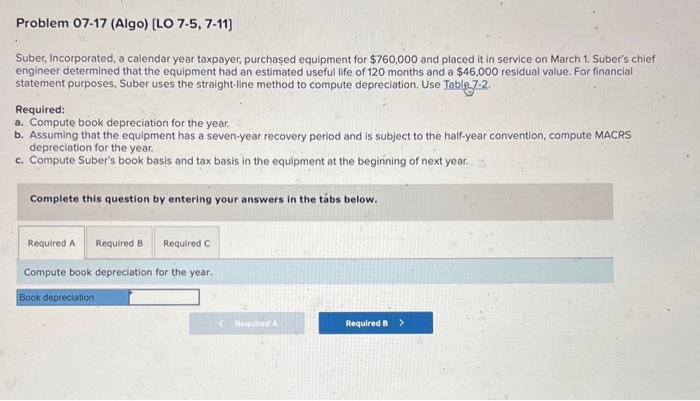 Solved Suber, Incorporated, a calendar year taxpayer, | Chegg.com