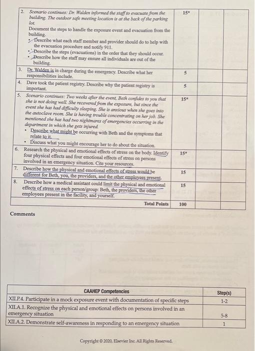 Solved Procedure 11.5 Participate in a Mock Exposure Event