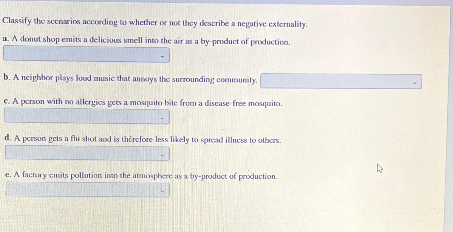 Solved Classify the scenarios according to whether or not | Chegg.com
